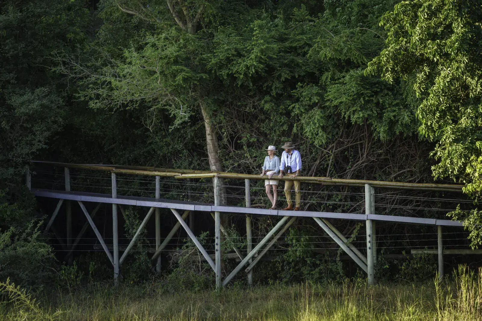 Raised boardwalk at Chobe Game Lodge