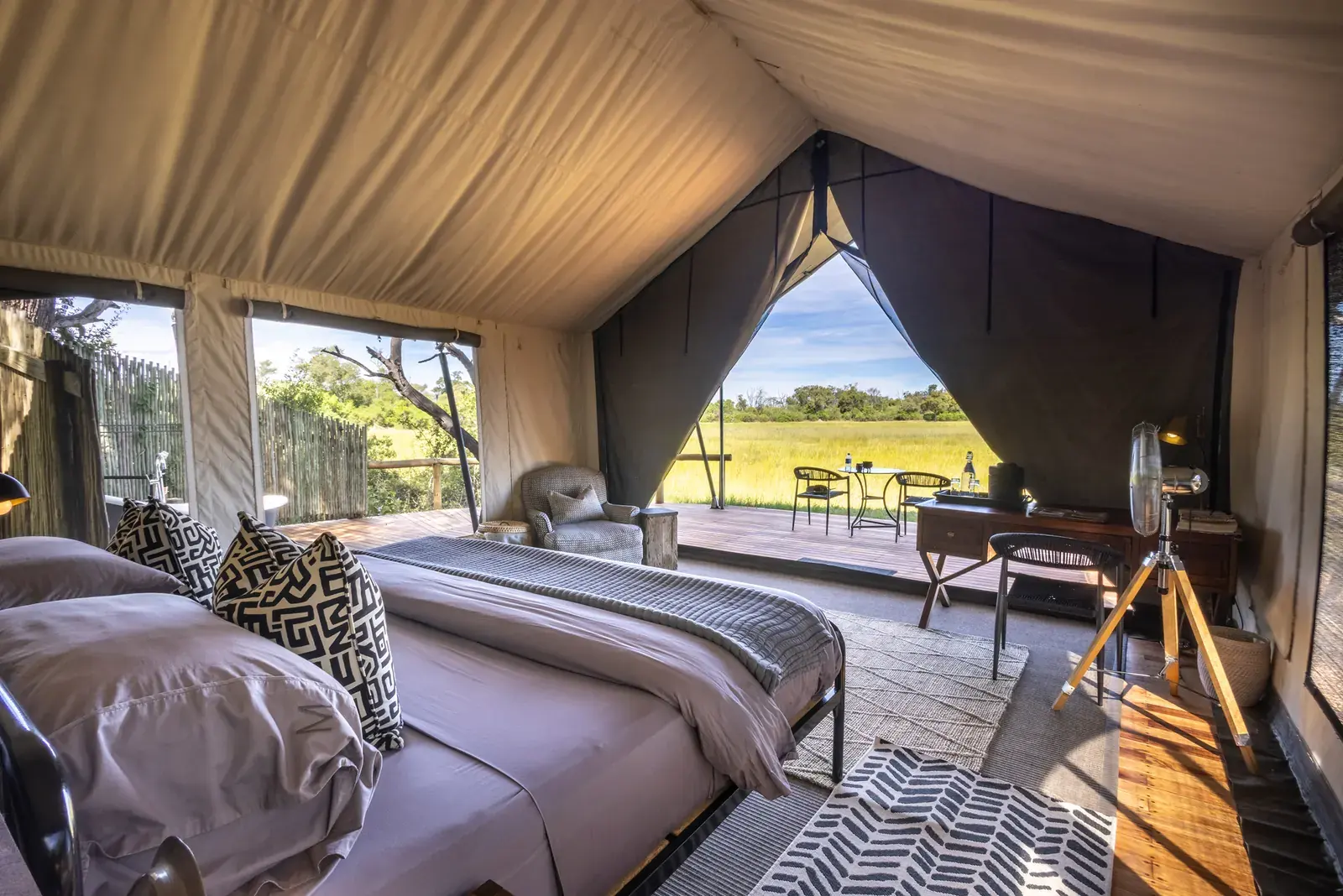 View from a tent at Little Machaba