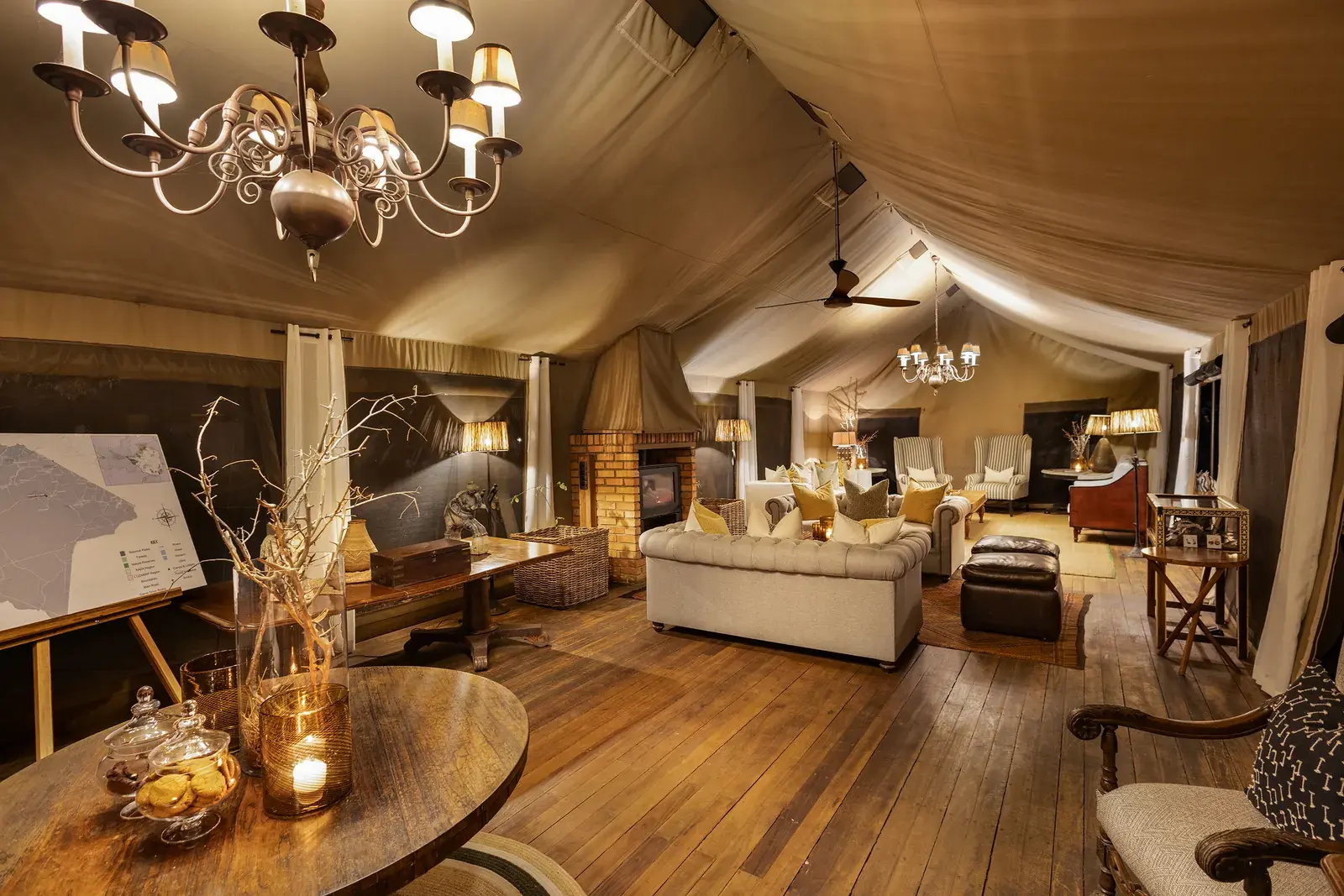 Main tent at Verney's Camp