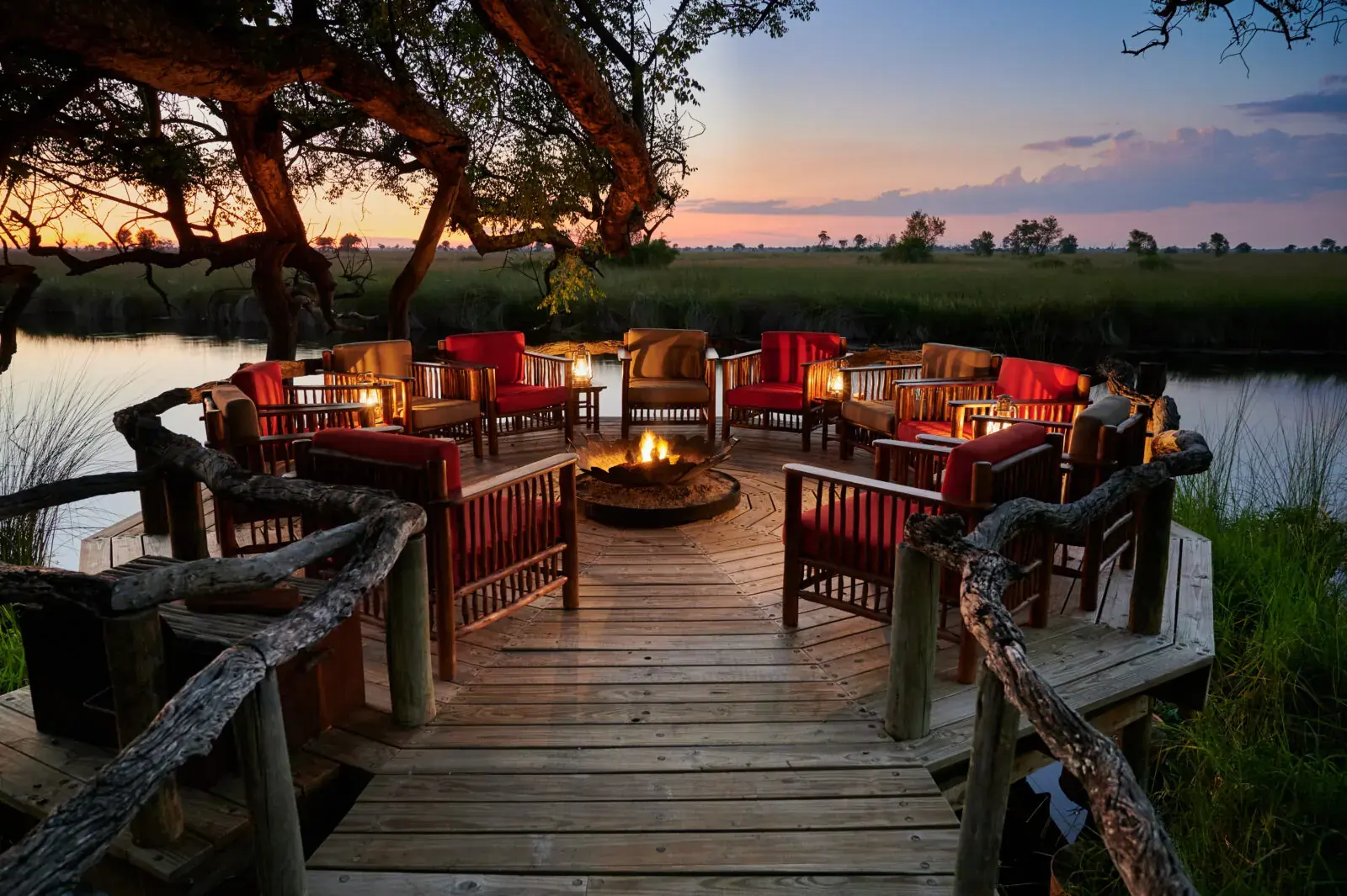Fire deck at Camp Xakanaxa