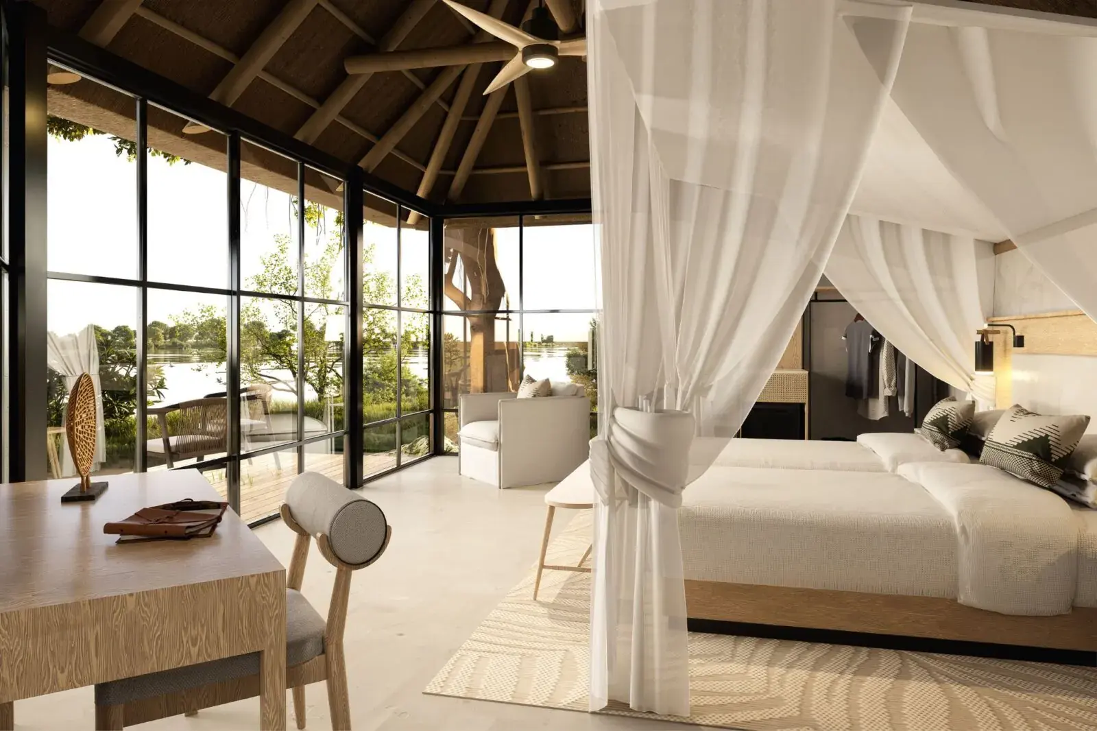 Artist's impression of a chalet at Chobe Savanna Lodge