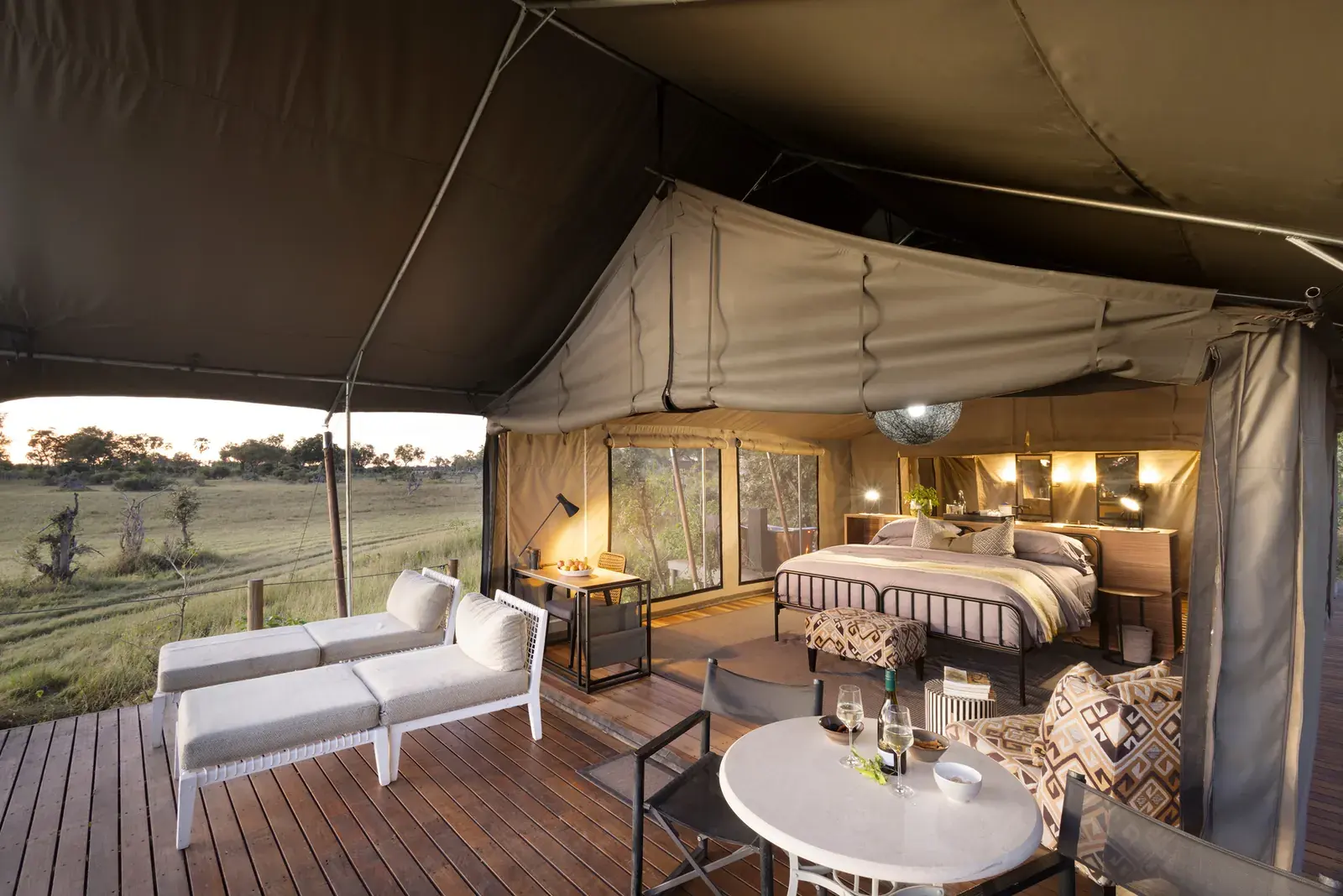 Double tent at Gomoti Private