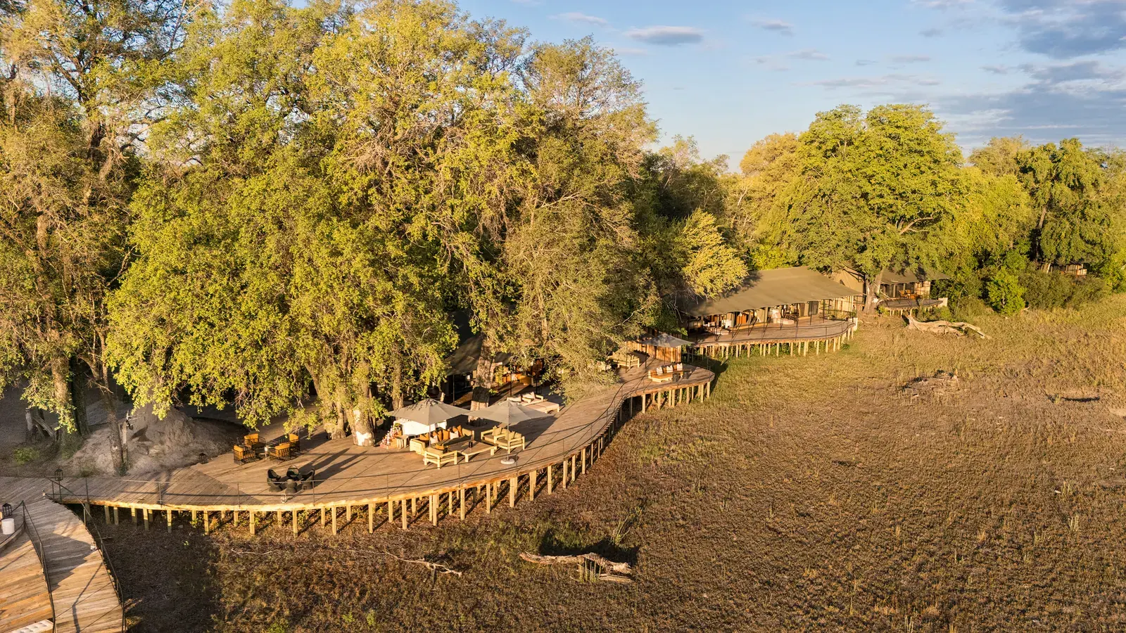 Aerial view of Kiri Camp